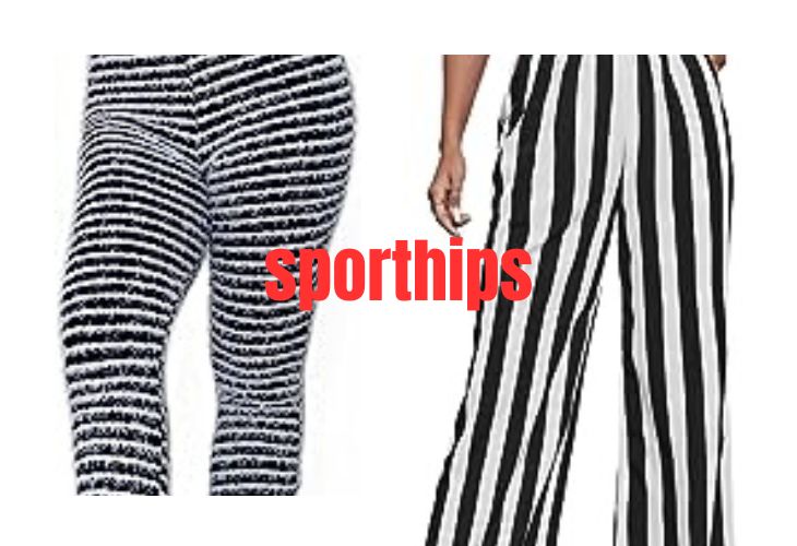 black and white striped pants